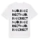 White t-shirt med Mjölnaberget ordlek t-shirt