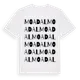White t-shirt med Moadal ordlek t-shirt