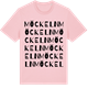 Pink Cotton t-shirt med Möckeln ordlek t-shirt
