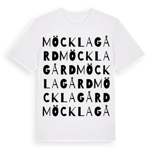 Möcklagård ordlek t-shirt – ekologisk bomull t-shirt från Pinshirt