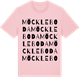 Pink Cotton t-shirt med Möckleboda ordlek t-shirt