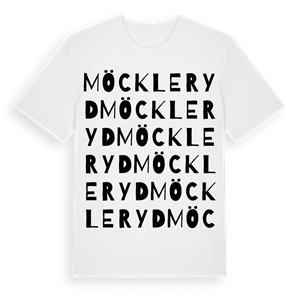 Möckleryd ordlek t-shirt – ekologisk bomull t-shirt från Pinshirt