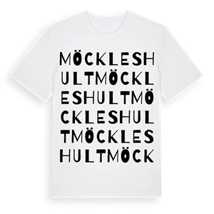 Möckleshult ordlek t-shirt – ekologisk bomull t-shirt från Pinshirt