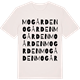 Vintage White t-shirt med Mogården ordlek t-shirt
