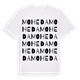 White t-shirt med Moheda ordlek t-shirt