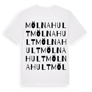 Mölnahult ordlek t-shirt – ekologisk bomull t-shirt från Pinshirt