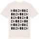 Vintage White t-shirt med Möre ordlek t-shirt