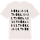 Vintage White t-shirt med Mörkahult ordlek t-shirt