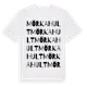 White t-shirt med Mörkahult ordlek t-shirt