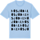 Blue Soul t-shirt med Mösjödal ordlek t-shirt