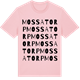 Pink Cotton t-shirt med Mossatorp ordlek t-shirt