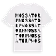 White t-shirt med Mossatorp ordlek t-shirt