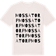 Vintage White t-shirt med Mossatorp ordlek t-shirt