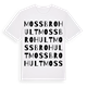 White t-shirt med Mossbrohult ordlek t-shirt