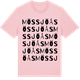 Pink Cotton t-shirt med Mössjöås ordlek t-shirt
