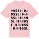 Pink Cotton t-shirt med Mosslida ordlek t-shirt