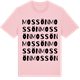Pink Cotton t-shirt med Mossön ordlek t-shirt