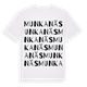 White t-shirt med Munkanäs ordlek t-shirt