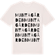 Vintage White t-shirt med Muntagården ordlek t-shirt