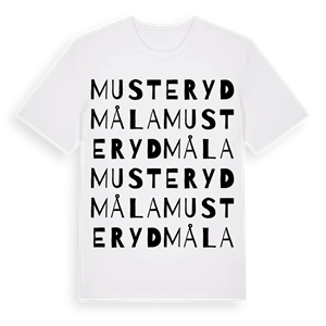 Musterydmåla ordlek t-shirt – ekologisk bomull t-shirt från Pinshirt