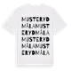 White t-shirt med Musterydmåla ordlek t-shirt