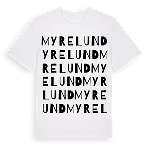 Myrelund ordlek t-shirt – ekologisk bomull t-shirt från Pinshirt