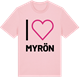 Pink Cotton t-shirt med Jag älskar Myrön t-shirt stort tryck