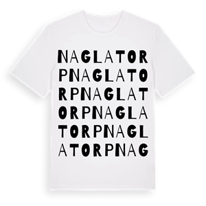 Naglatorp ordlek t-shirt – ekologisk bomull t-shirt från Pinshirt