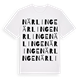 White t-shirt med Närlinge ordlek t-shirt
