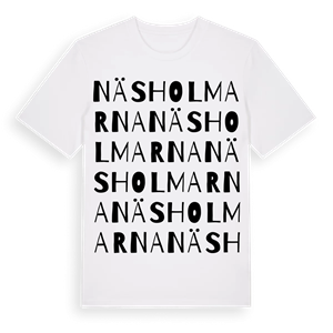 Näsholmarna ordlek t-shirt – ekologisk bomull t-shirt från Pinshirt