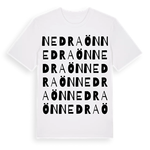 Nedraön ordlek t-shirt – ekologisk bomull t-shirt från Pinshirt