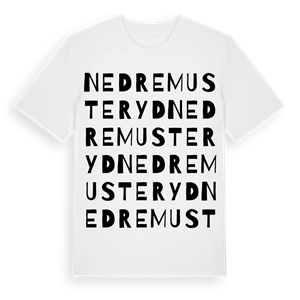 Nedre Musteryd ordlek t-shirt – ekologisk bomull t-shirt från Pinshirt