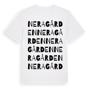 Neragården ordlek t-shirt – ekologisk bomull t-shirt från Pinshirt