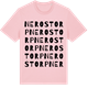 Pink Cotton t-shirt med Nerostorp ordlek t-shirt
