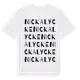 White t-shirt med Nickalycke ordlek t-shirt