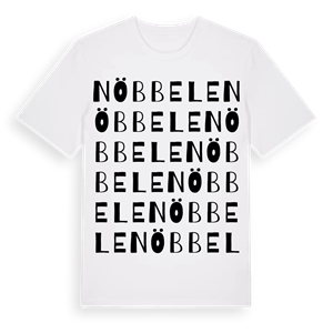 Nöbbele ordlek t-shirt – ekologisk bomull t-shirt från Pinshirt