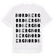 White t-shirt med Nordberg ordlek t-shirt