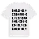 White t-shirt med Nordholmen ordlek t-shirt