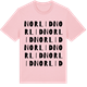 Pink Cotton t-shirt med Norlid ordlek t-shirt