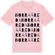 Pink Cotton t-shirt med Norra Åreda ordlek t-shirt