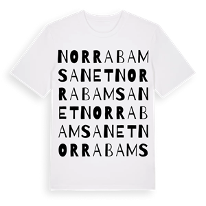 Norra Bamsanet ordlek t-shirt – ekologisk bomull t-shirt från Pinshirt