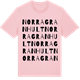 Pink Cotton t-shirt med Norra Granhult ordlek t-shirt