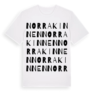 Norra Kinnen ordlek t-shirt – ekologisk bomull t-shirt från Pinshirt