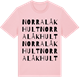 Pink Cotton t-shirt med Norra Låkhult ordlek t-shirt