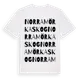 White t-shirt med Norra Mörkaskog ordlek t-shirt