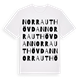 White t-shirt med Norra Uthövdan ordlek t-shirt