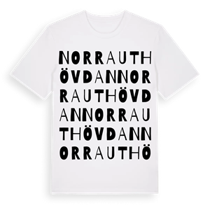 Norra Uthövdan ordlek t-shirt – ekologisk bomull t-shirt från Pinshirt