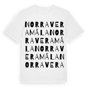 Norra Veramåla ordlek t-shirt – ekologisk bomull t-shirt från Pinshirt