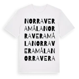 Norra Veramåla ordlek t-shirt – ekologisk bomull t-shirt från Pinshirt