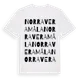 White t-shirt med Norra Veramåla ordlek t-shirt